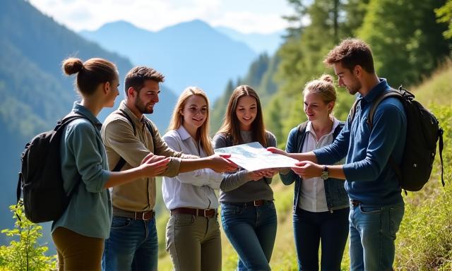 Team building entreprise dans les Alpes